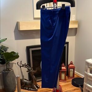 Navy Blue Velvet Trousers